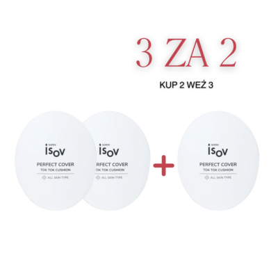 ISOV Tok Tok Cushion BB SPF 50+ Zestaw 3 za 2